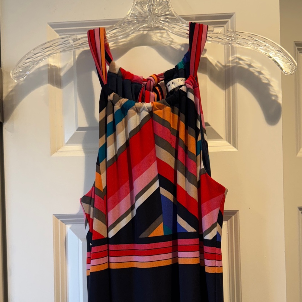 Beautiful and colorful Trina Turk dress perfect for spring break and summer!